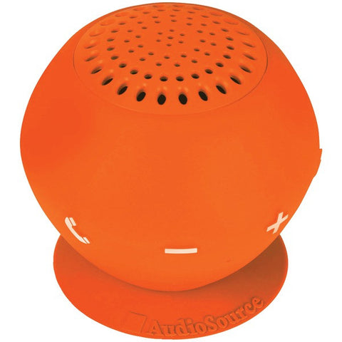 AUDIOSOURCE SP2ORA Sound pOp 2(TM) Water-Resistant Bluetooth(R) Speaker (Orange)