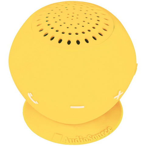AUDIOSOURCE SP2YEL Sound pOp 2(TM) Water-Resistant Bluetooth(R) Speaker (Yellow)
