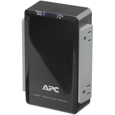 APC P4V 4-Outlet Wall-Mount Surge Protector with Coaxial Protection