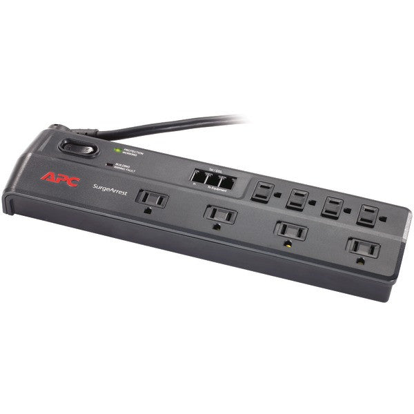 APC P8T3 8-Outlet Essential SurgeArrest(R) Surge Protector (Telephone Protection)