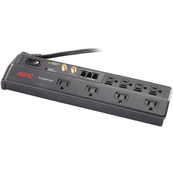 APC P8VT3 8-Outlet Essential SurgeArrest(R) Surge Protector (Telephone & Coaxial Protection)