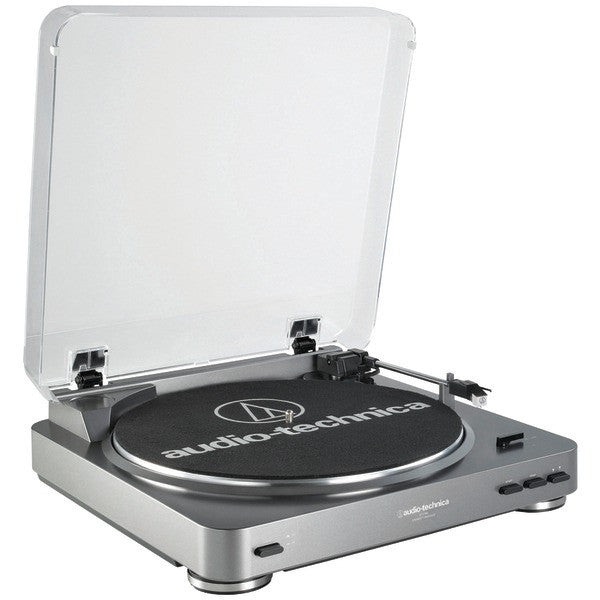 AUDIO TECHNICA AT-LP60 Fully Automatic Belt-Driven Turntable (Silver)