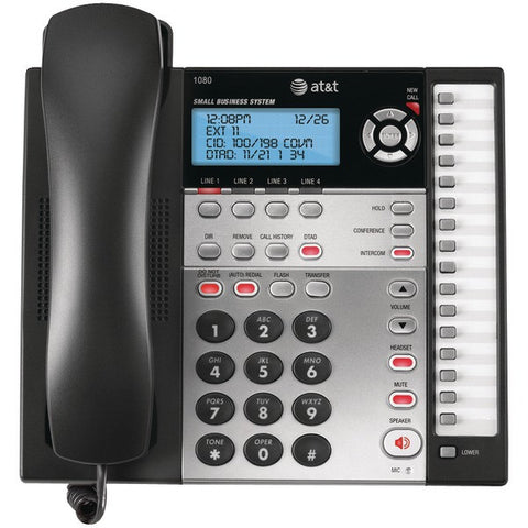 ATT 1080 4-Line Speakerphone with Answering System, Caller ID & Audio Attendant