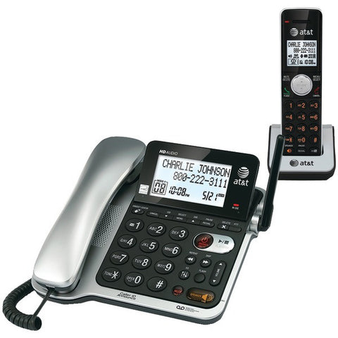 ATT CL84102 Corded-Cordless Phone System with Answer, Caller ID-Call Waiting