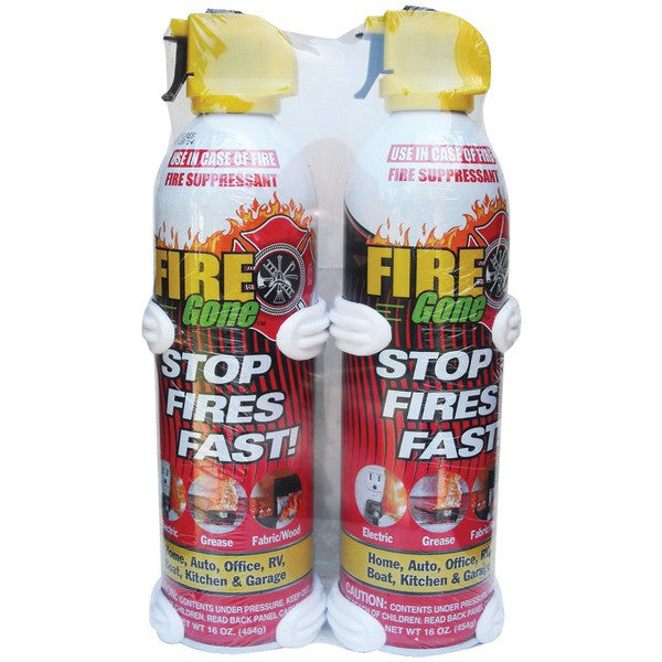 FIRE GONE 2-FG-7209 Fire Suppressants with Bracket, 2 pk