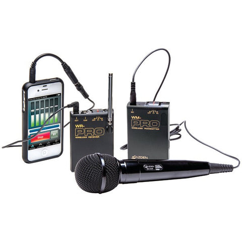 AZDEN WMS-PRO+i VHF Wireless Microphone System for Smartphones & Tablets