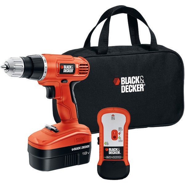 BLACK & DECKER GCO18SFB 18-Volt Cordless Drill & Stud Sensor Kit