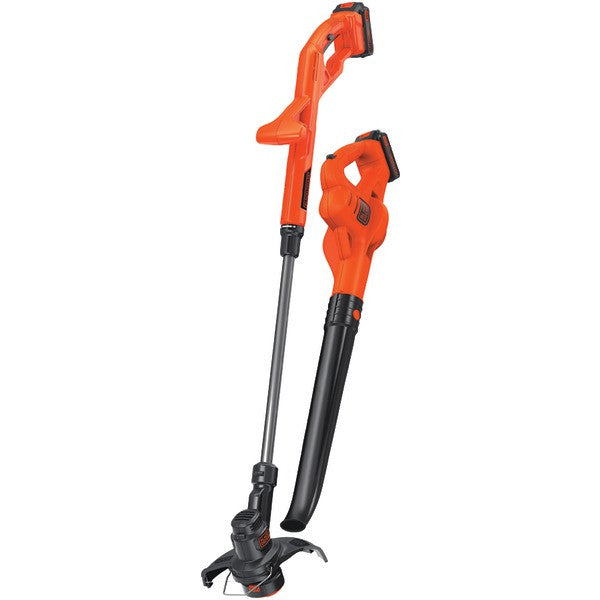 Black and Decker LCC222 20-Volt MAX 10" String Trimmer-Edger, Hard Surface Sweeper & 2 Batteries Combo Kit