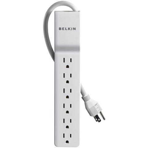 BELKIN BE106001-06R 6-Outlet Surge Protector (White)