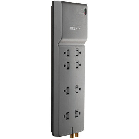 BELKIN BE108230-06 Home-Office Surge Protector (8-Outlet; 1-in-2-out telephone-modem protection & coaxial protection)