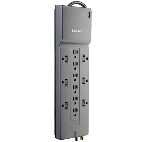 BELKIN BE112230-08 Home-Office Surge Protector (12-Outlet; Telephone & Coaxial Protection)
