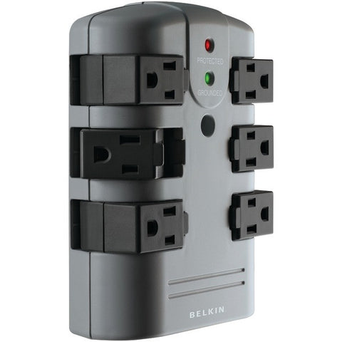 BELKIN BP106000 6-Outlet Pivot-Plug Surge Protector Wall Tap