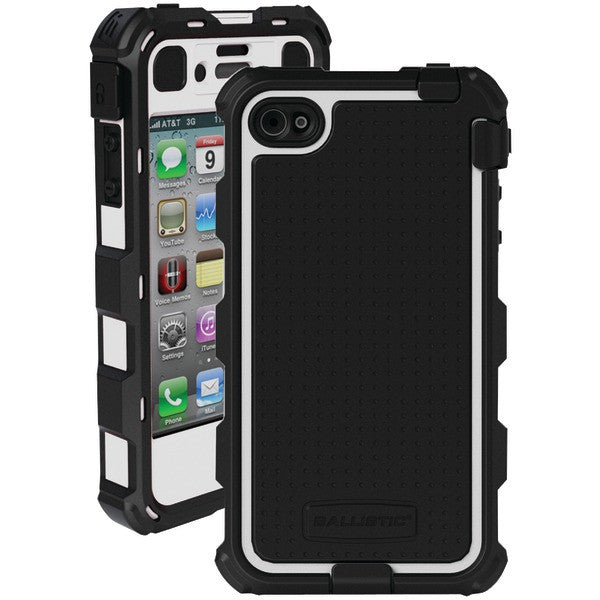 BALLISTIC HC0778-A08C iPhone(R) 4-4S Hard Core(R) Case with Holster (White-Black)