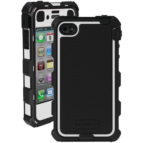 BALLISTIC HC0778-A08C iPhone(R) 4-4S Hard Core(R) Case with Holster (White-Black)