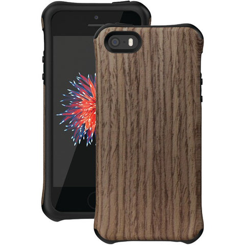BALLISTIC UT1315-B20N iPhone(R) 5-5s-SE Urbanite(TM) Select Case (Black Textured TPU with Dark Ash Wood IMD)