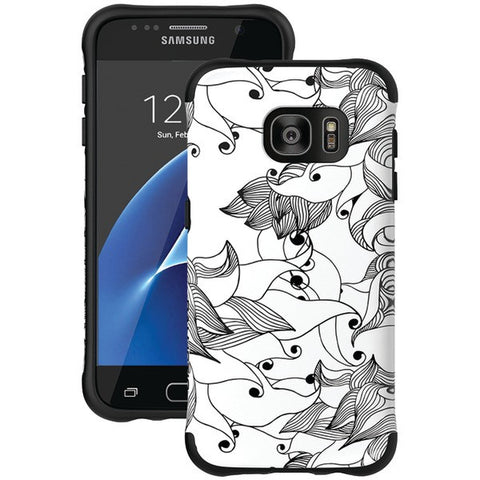 BALLISTIC UT1688-B29N Samsung(R) Galaxy S(R) 7 Urbanite(TM) Select Case (Black Textured TPU with Tiger Lily Pattern)