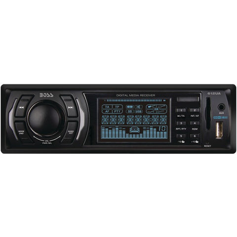 BOSS AUDIO 612UA Single-DIN In-Dash Mechless AM-FM Receiver