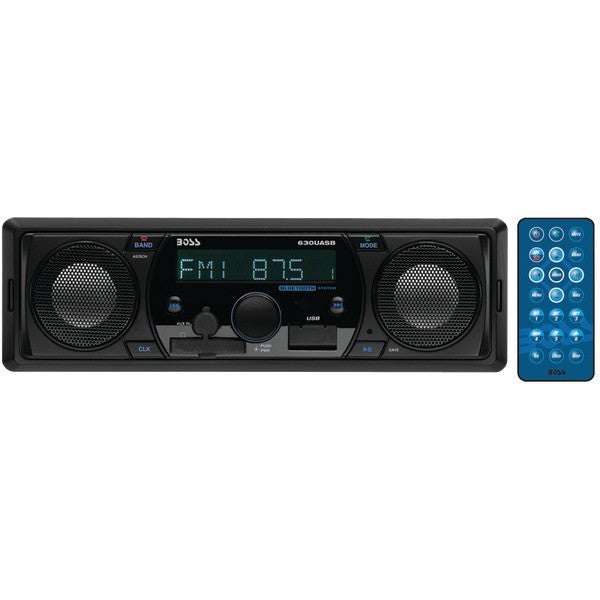 BOSS AUDIO 630UASB Single-DIN In-Dash Mechless AM-FM Receiver with Bluetooth(R) & Built-In Speakers
