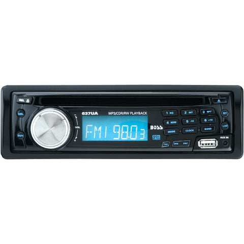 BOSS AUDIO 637UA Single-DIN In-Dash CD AM-FM Receiver with Detachable Front Panel