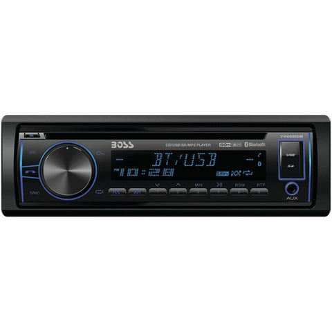 BOSS AUDIO 750BRGB Single-DIN In-Dash CD AM-FM-MP3 Receiver with Bluetooth(R)