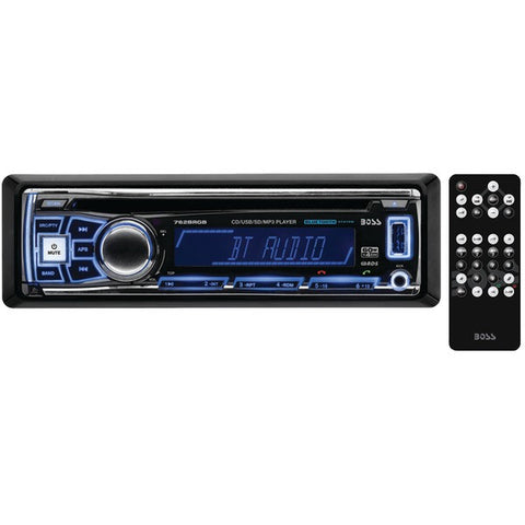 BOSS AUDIO 762BRGB Single-DIN In-Dash CD AM-FM Receiver with RGB Illumination (With Bluetooth(R))