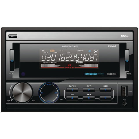 BOSS AUDIO 812UAB Double-DIN In-Dash Mechless AM-FM Receiver with Bluetooth(R)