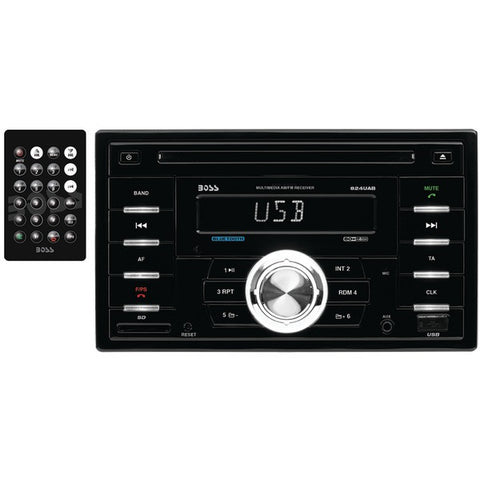 BOSS AUDIO 824UAB Double-DIN In-Dash CD AM-FM Receiver with Bluetooth(R)