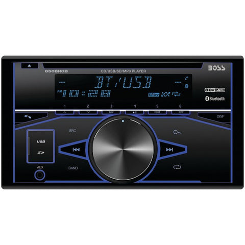 BOSS AUDIO 850BRGB Double-DIN In-Dash CD AM-FM-MP3 Receiver with Bluetooth(R)