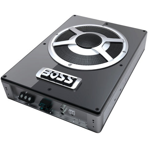 BOSS AUDIO BASS1400 10" 1,400-Watt Low-Profile Amplified Subwoofer with Remote Subwoofer Level Control