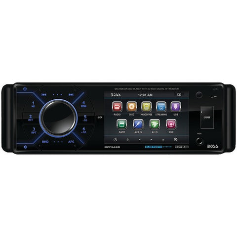 BOSS AUDIO BV7348B 3.2" Single-DIN In-Dash DVD-MP3-CD & AM-FM Receiver (With Bluetooth(R))