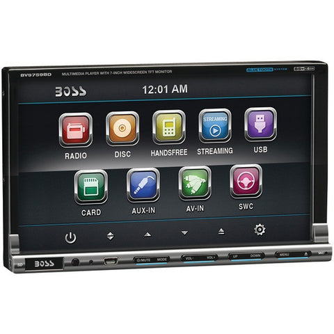 BOSS AUDIO BV9759BD 7" Double-DIN In-Dash DVD Receiver with Bluetooth(R) & iPod(R) Control