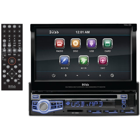 BOSS AUDIO BV9973 7" Single-DIN In-Dash Flip-up DVD-MP3-CD & AM-FM Receiver