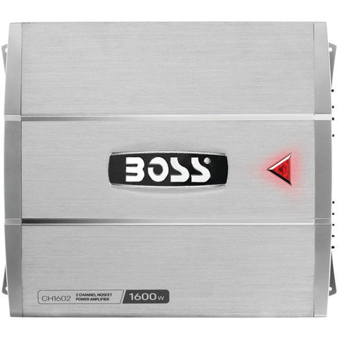 BOSS AUDIO CH1602 Chaos Series Class AB 2-Channel Bridgeable Power Amp (1,600 Watts)