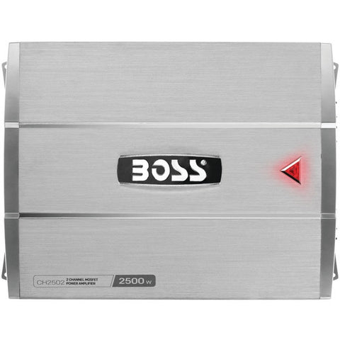 BOSS AUDIO CH2502 Chaos Series Class AB 2-Channel Bridgeable Power Amp (2,500 Watts)