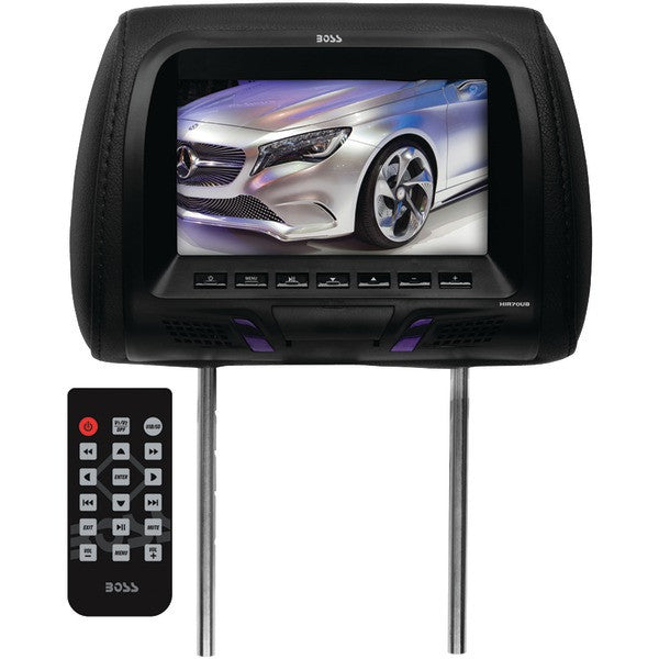 BOSS AUDIO HIR70UB 7" Headrest Monitor with IR Transmitter & USB-SD(TM) Card Ports (Black)