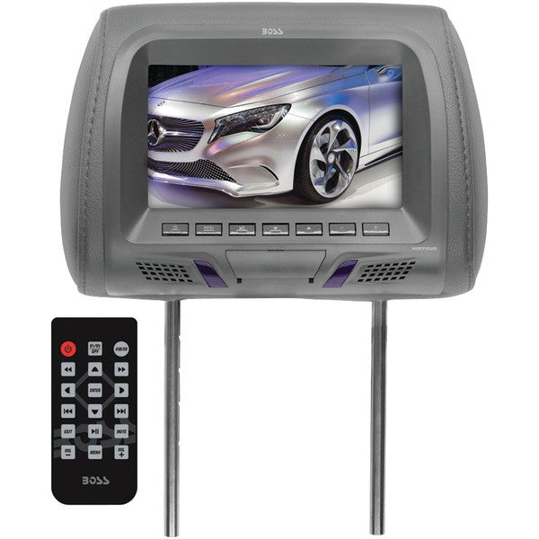 BOSS AUDIO HIR70UG 7" Headrest Monitor with IR Transmitter & USB-SD(TM) Card Ports (Gray)