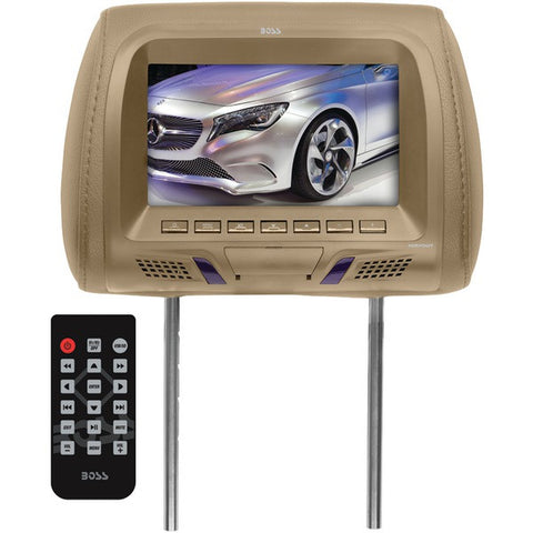 BOSS AUDIO HIR70UT 7" Headrest Monitor with IR Transmitter & USB-SD(TM) Card Ports (Tan)