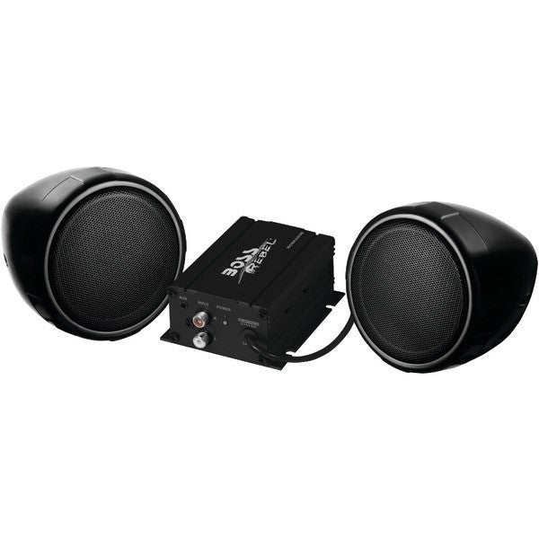 BOSS AUDIO MCBK420B 600-Watt Motorcycle-All-Terrain Speaker & Amp System (With Bluetooth(R), Black)