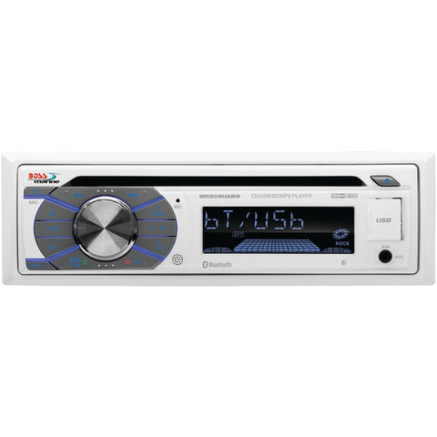 BOSS AUDIO MR508UABW Marine Single-DIN In-Dash MP3-Compatible CD AM-FM Receiver with Bluetooth(R)