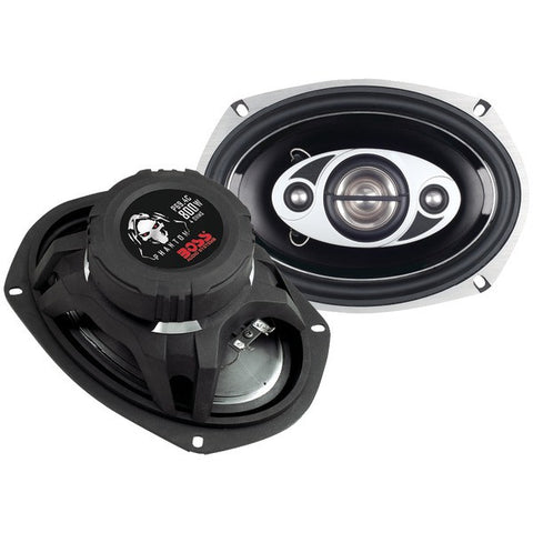 BOSS AUDIO P69.4C Phantom Series Speakers with Electroplate-Injection Cones (6" x 9")