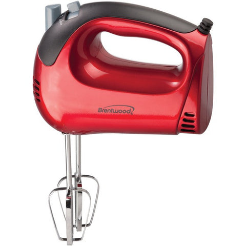 BRENTWOOD HM-46 5-Speed Red Hand Mixer