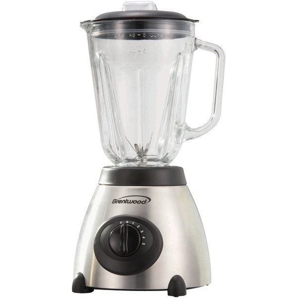 BRENTWOOD JB-800 5-Speed Blender with Stainless Steel Base & Glass Jar (Stainless Steel)