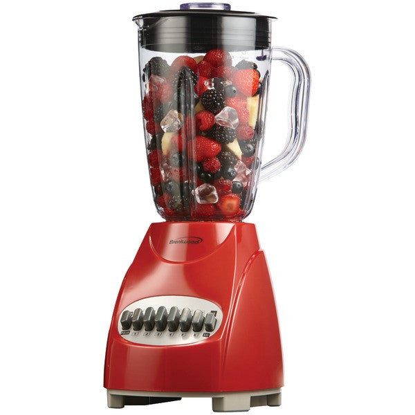 BRENTWOOD JB-920R 12-Speed Blender with Plastic Jar (Red)