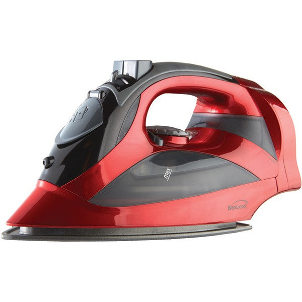 BRENTWOOD MPI-59R Red Steam Iron with Retractable Cord