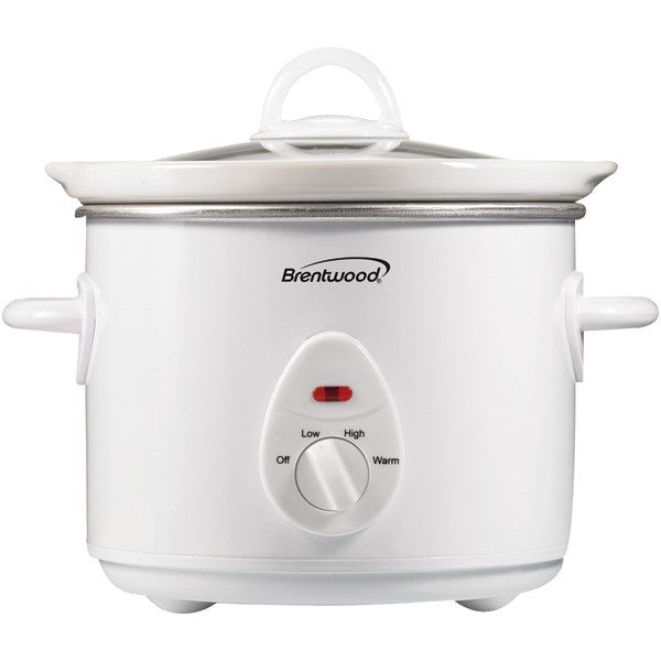 BRENTWOOD SC-135W 3-Quart Slow Cooker (White)