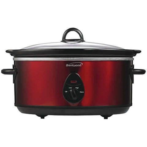 BRENTWOOD SC-150R 6.5 Quart Slow Cooker (Red)