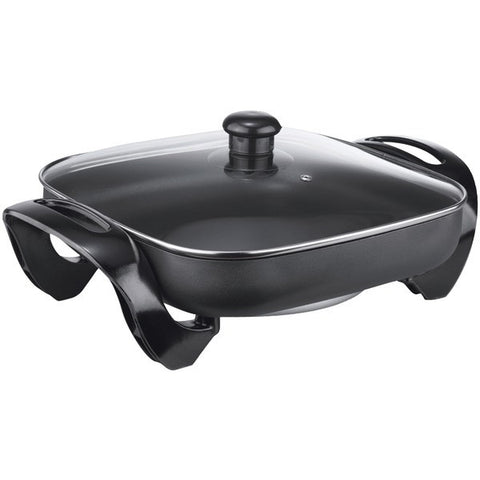 BRENTWOOD SK-65 Electric Skillet with Glass Lid (1,300W; 12")