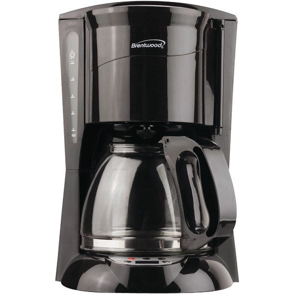 BRENTWOOD TS-218B 12-Cup Coffee Maker (Black; Digital)