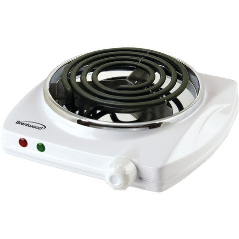 BRENTWOOD TS-322 Electric Single Burner (White)