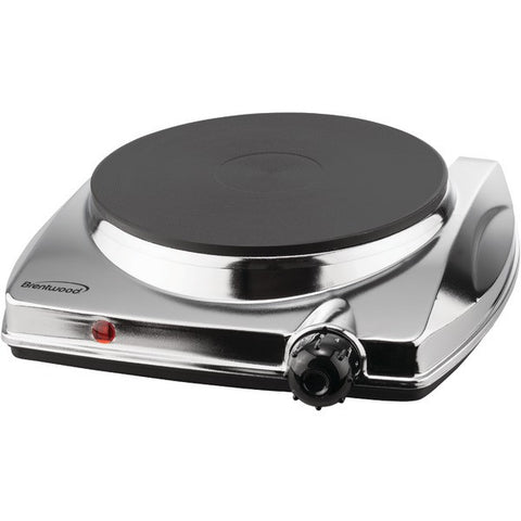 BRENTWOOD TS-337 Electric Single Hotplate with Chrome Finish